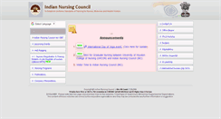 Desktop Screenshot of indiannursingcouncil.org