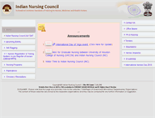 Tablet Screenshot of indiannursingcouncil.org